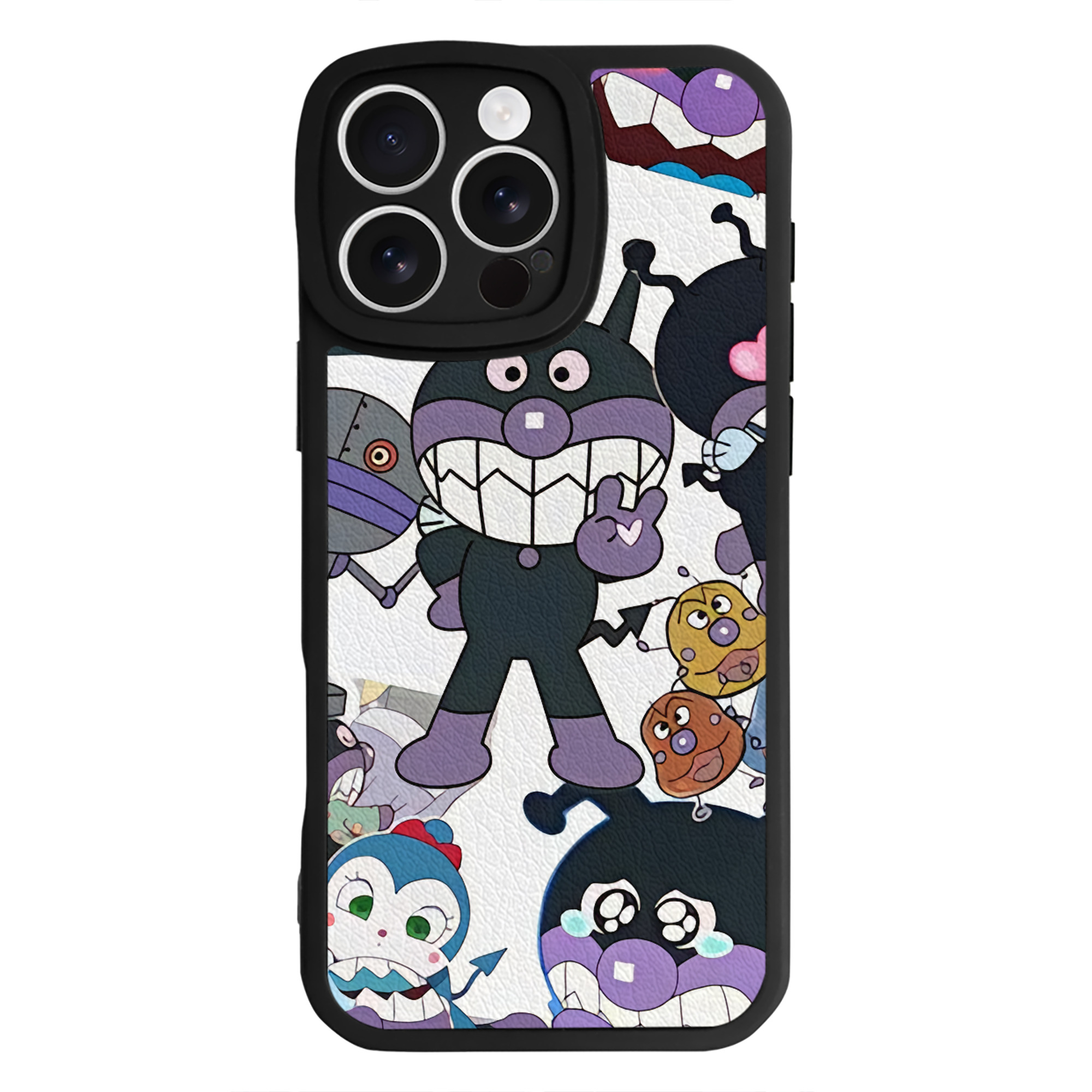 （画像用） アンパンマン Anpanman 【iPhone 16シリーズ対応】シリコンスマホケース（レザー調） 材質：シリコン